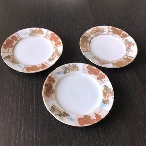 Set of 3 Antique Japanese Plates
